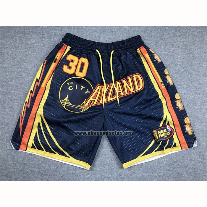 Pantalone Golden State Warriors Stephen Curry 2022 NBA Finals Azul